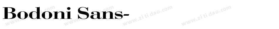 Bodoni Sans字体转换